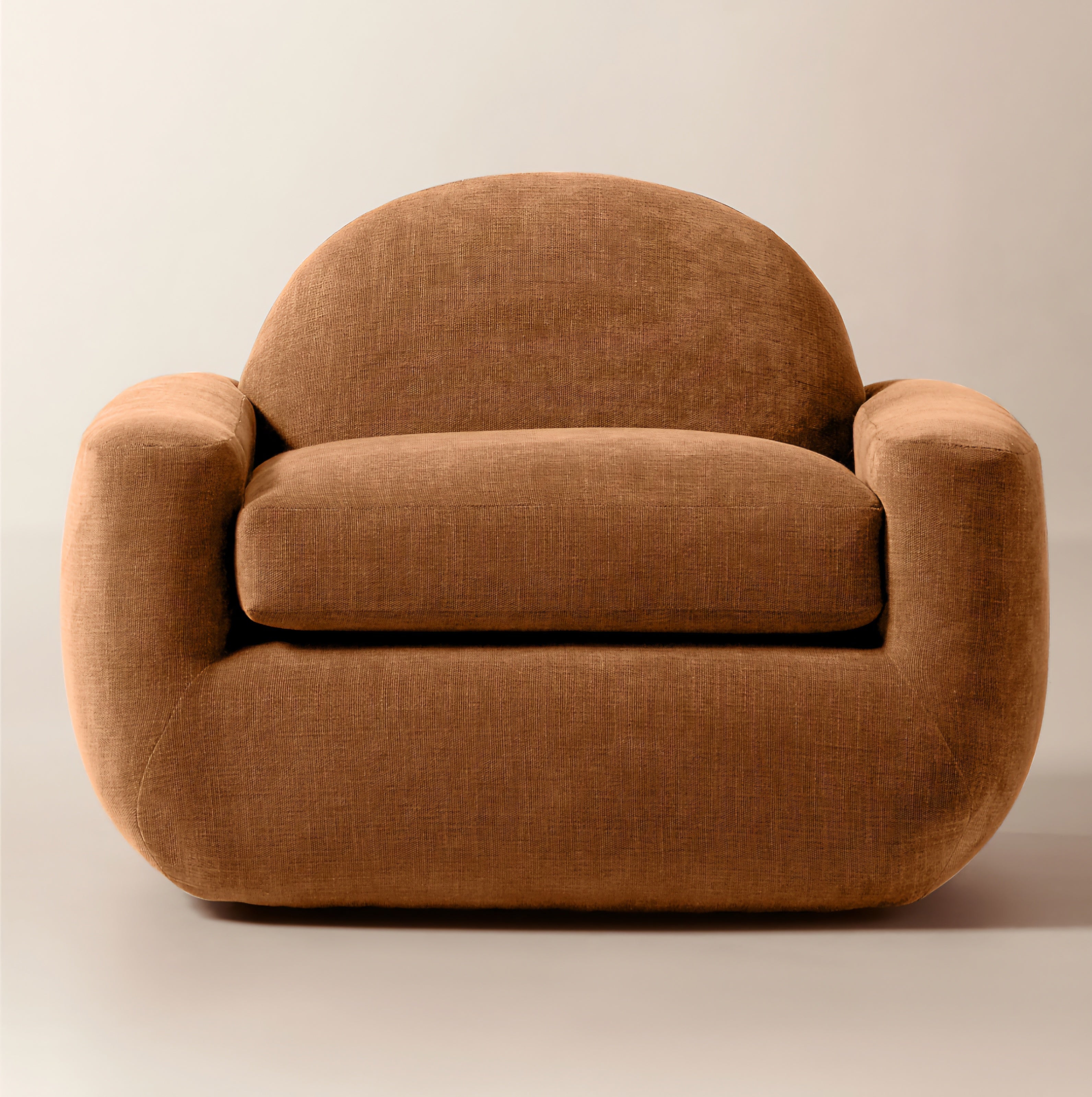 THE ONE × Aldine — Spice Brown Performance Chenille Accent Chair