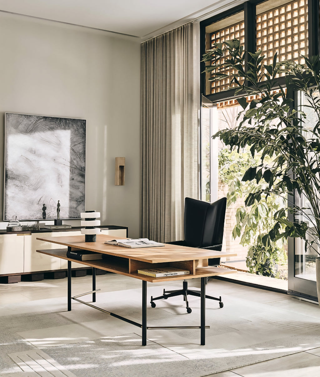 THE ONE × Bowtie — Black Leather Office Chair