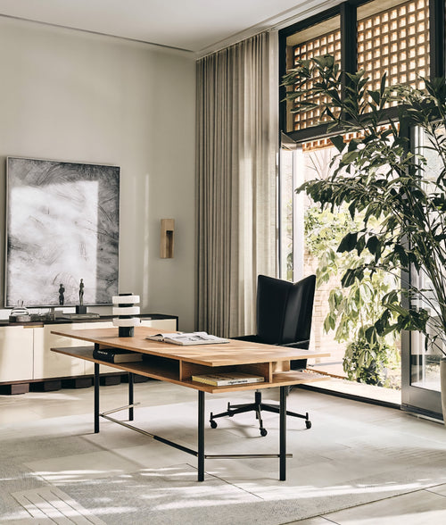 THE ONE × Bowtie — Black Leather Office Chair