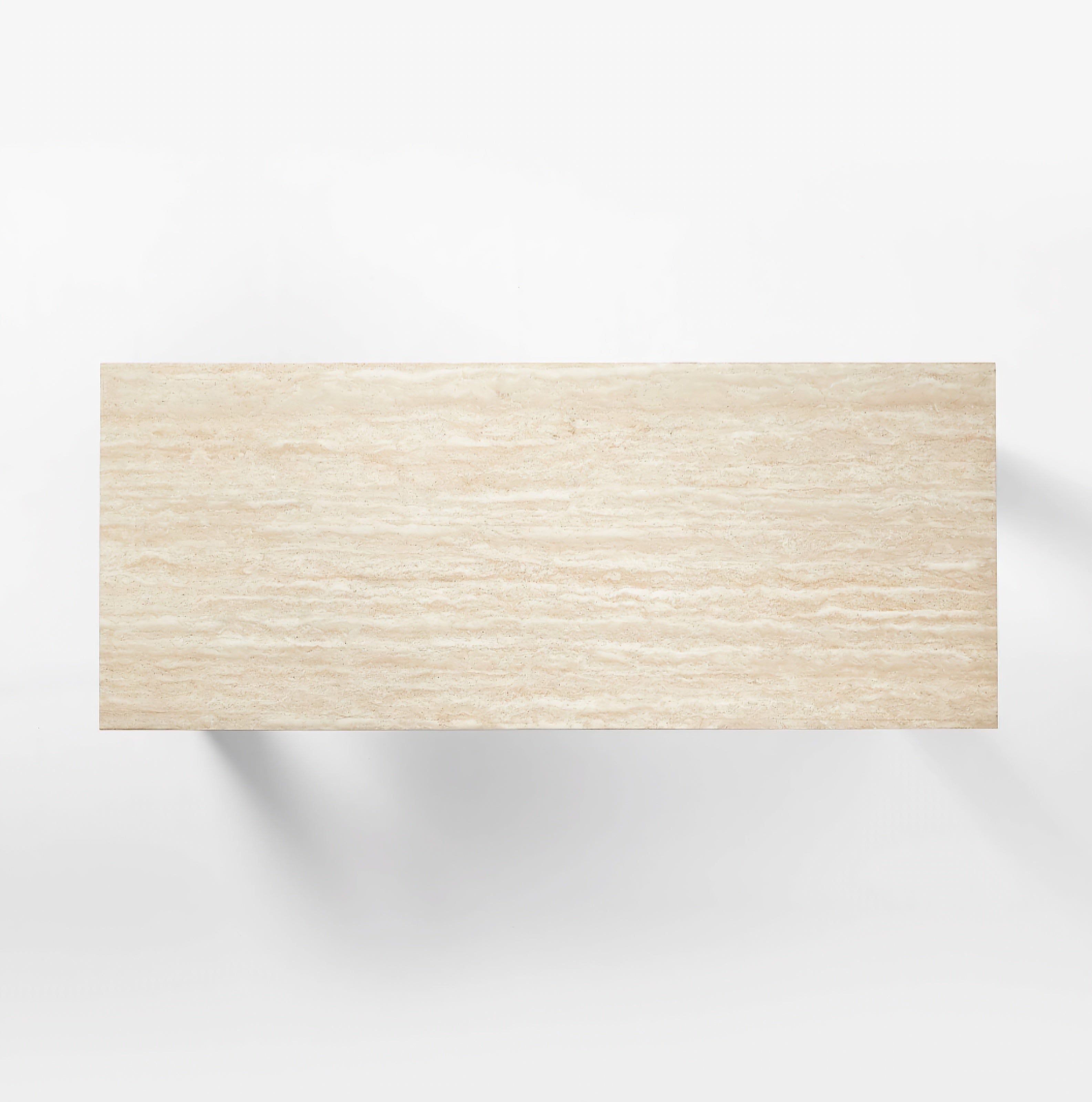 THE ONE × Sydney — Rectangular Travertine Dining Table with White Oak Legs
