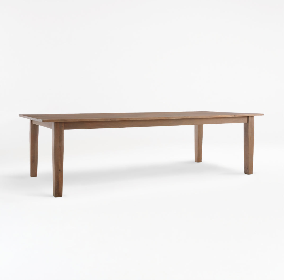 THE ONE × Basque — Weathered Light Brown Solid Wood Dining Table