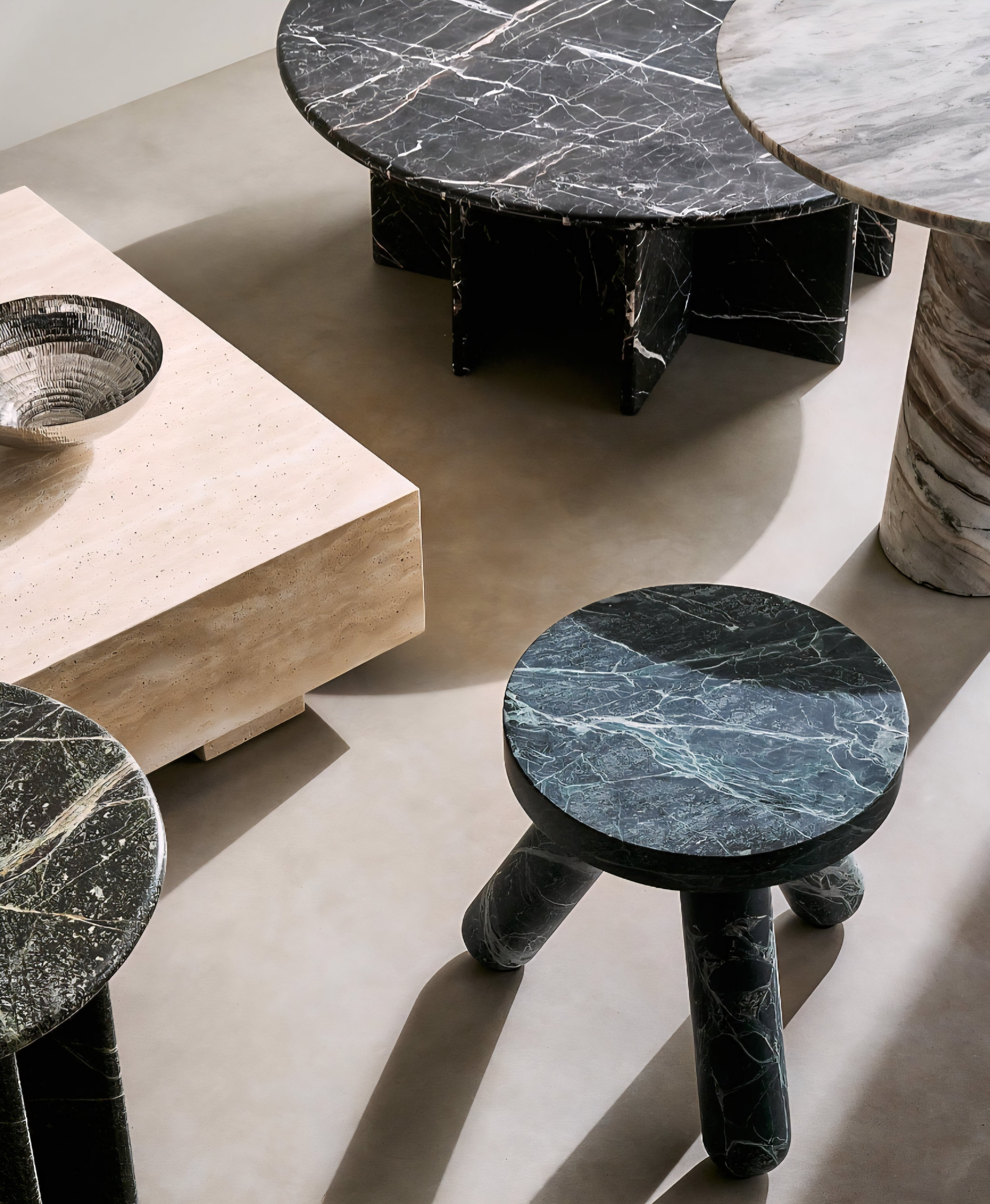 THE ONE × Jaxx — Round Marble Side Table