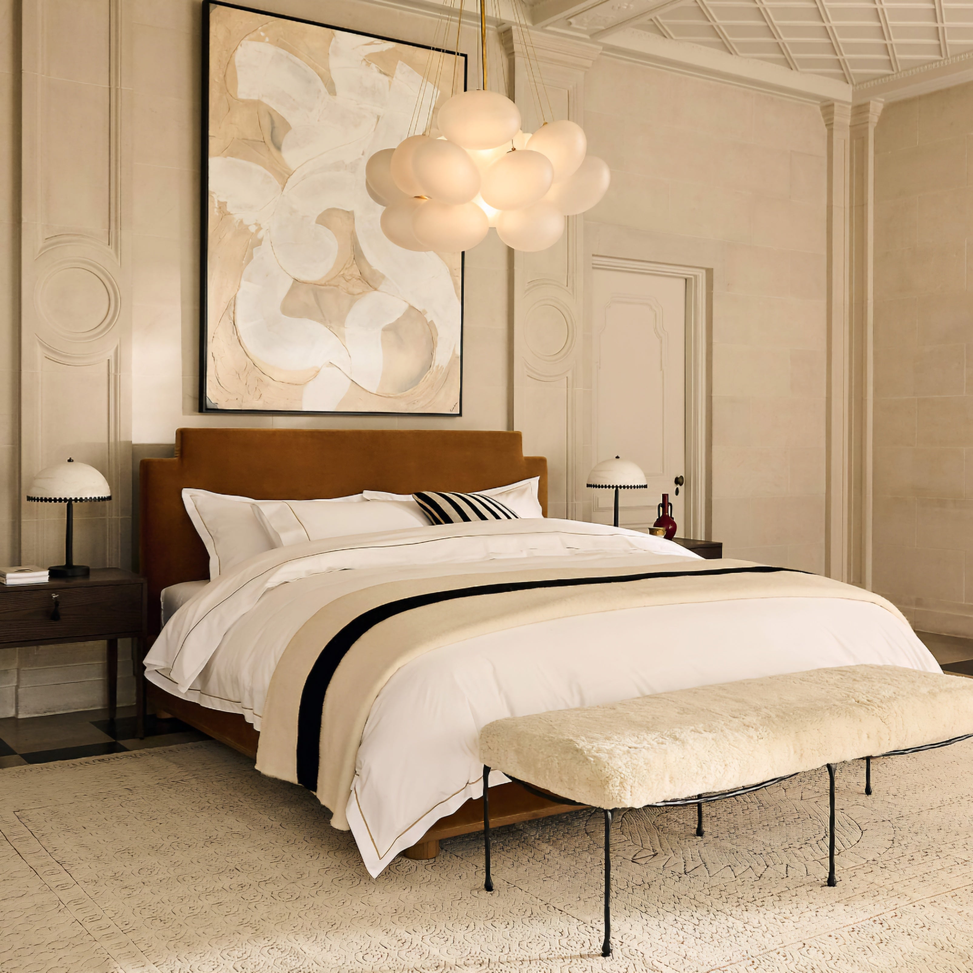 THE ONE × Calero — Hand-Knotted Warm White New Zealand Wool Area Rug
