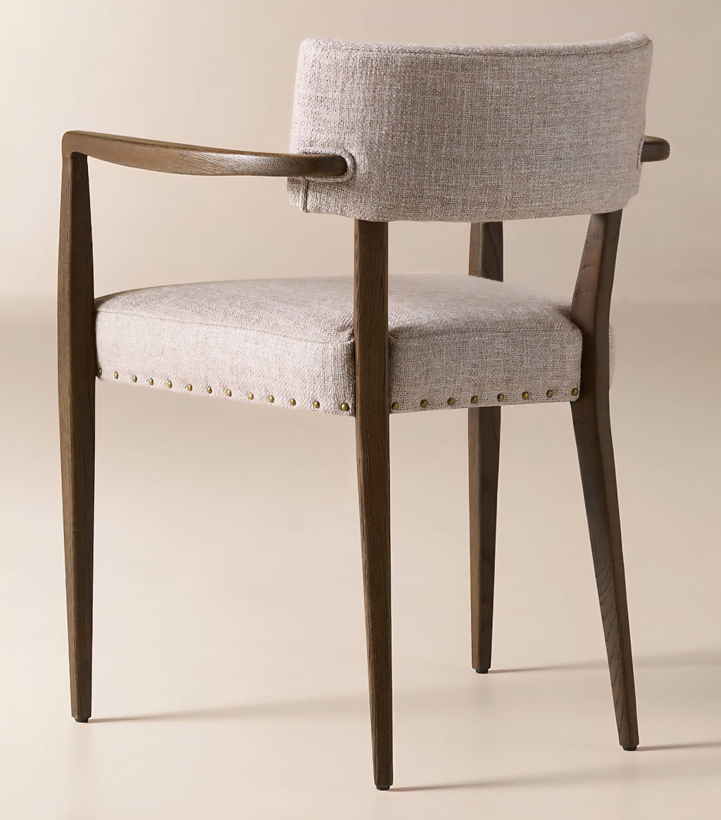 THE ONE × Arlo — Smoked Mauve Performance Fabric Dining Armchair
