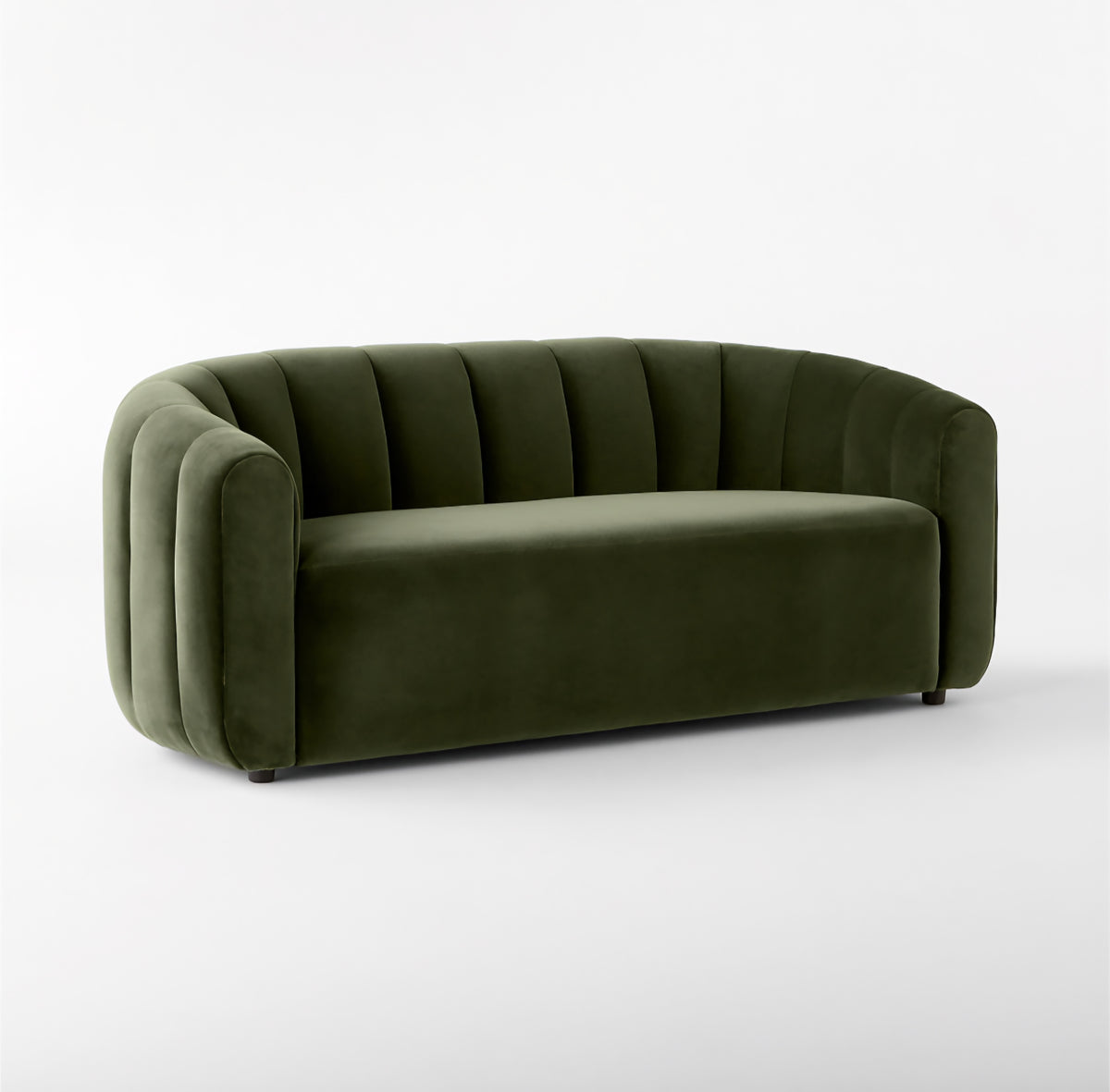 THE ONE × Fitz — Channeled White Boucle Loveseat