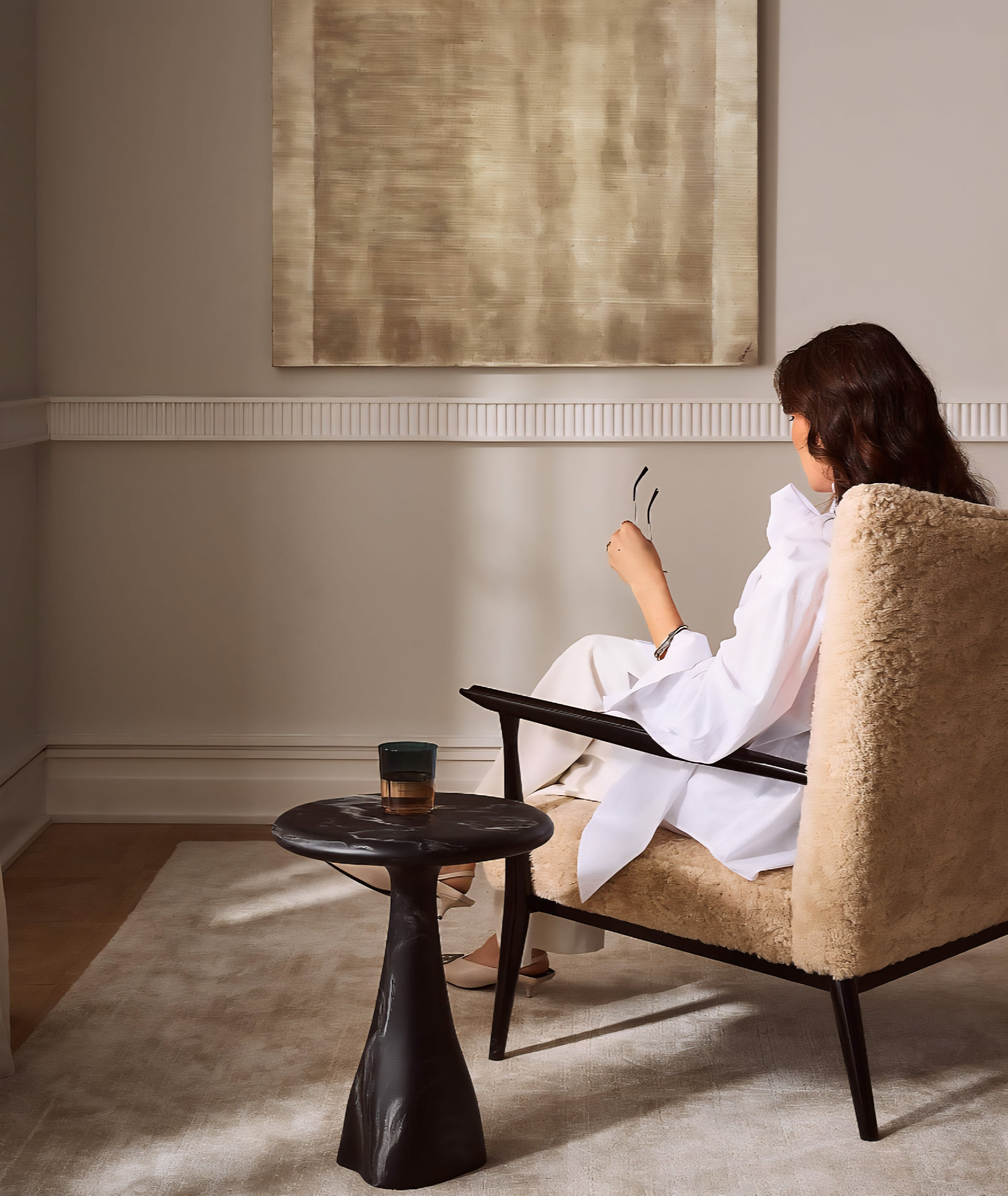 THE ONE × Pull-Up — Shearling Lounge Chair