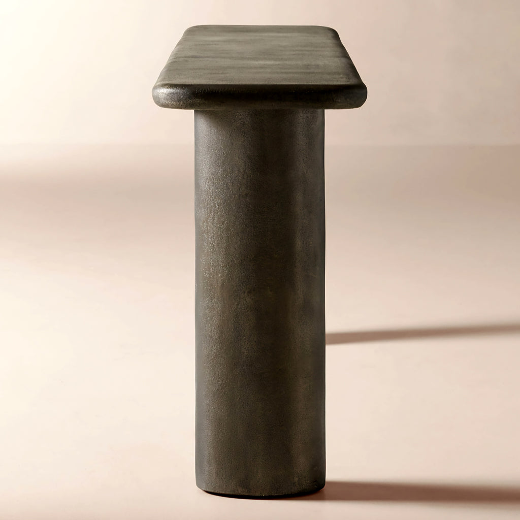 THE ONE × Hollis — Charcoal Grey Cast Aluminum Console Table