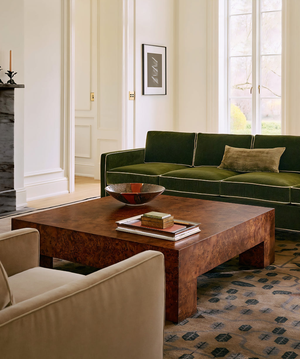 THE ONE × Scatola — Brown Burl Wood Coffee Table
