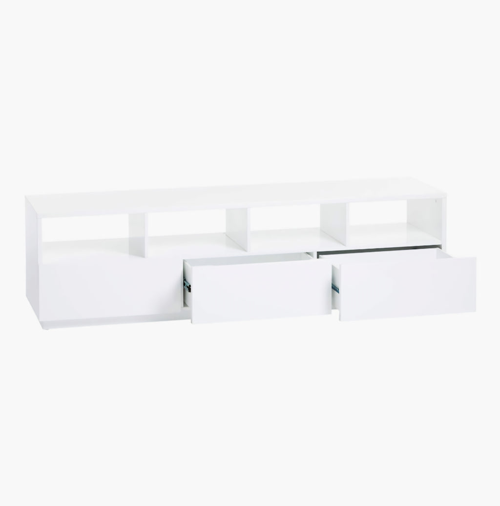 THE ONE × Chill — White High‑Gloss Media Console