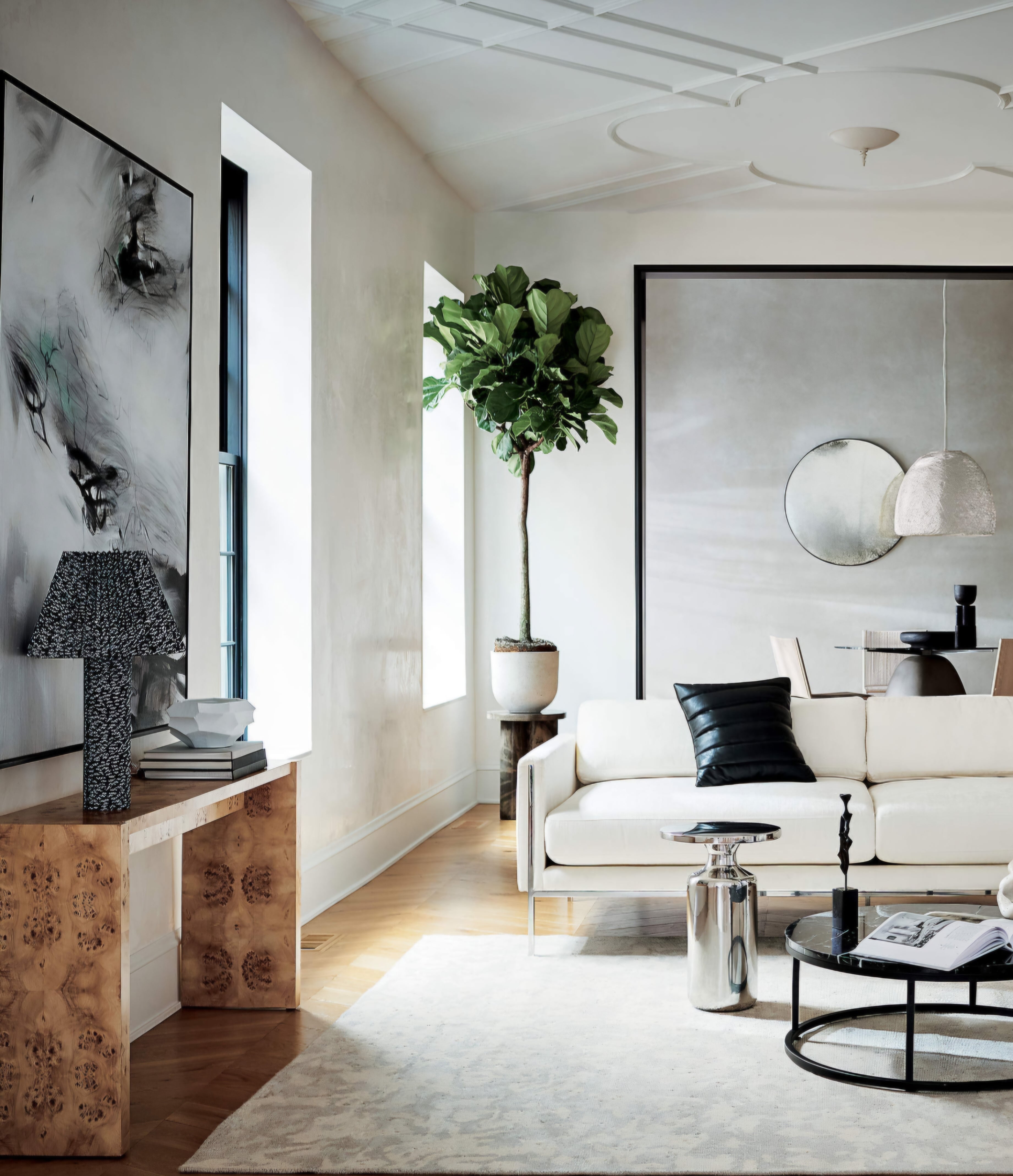 THE ONE × Scrunch — Black and White Table Lamp