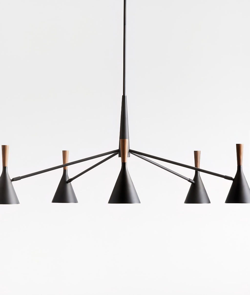 THE ONE × Weston — Black Mid‑Century Modern Chandelier (45")