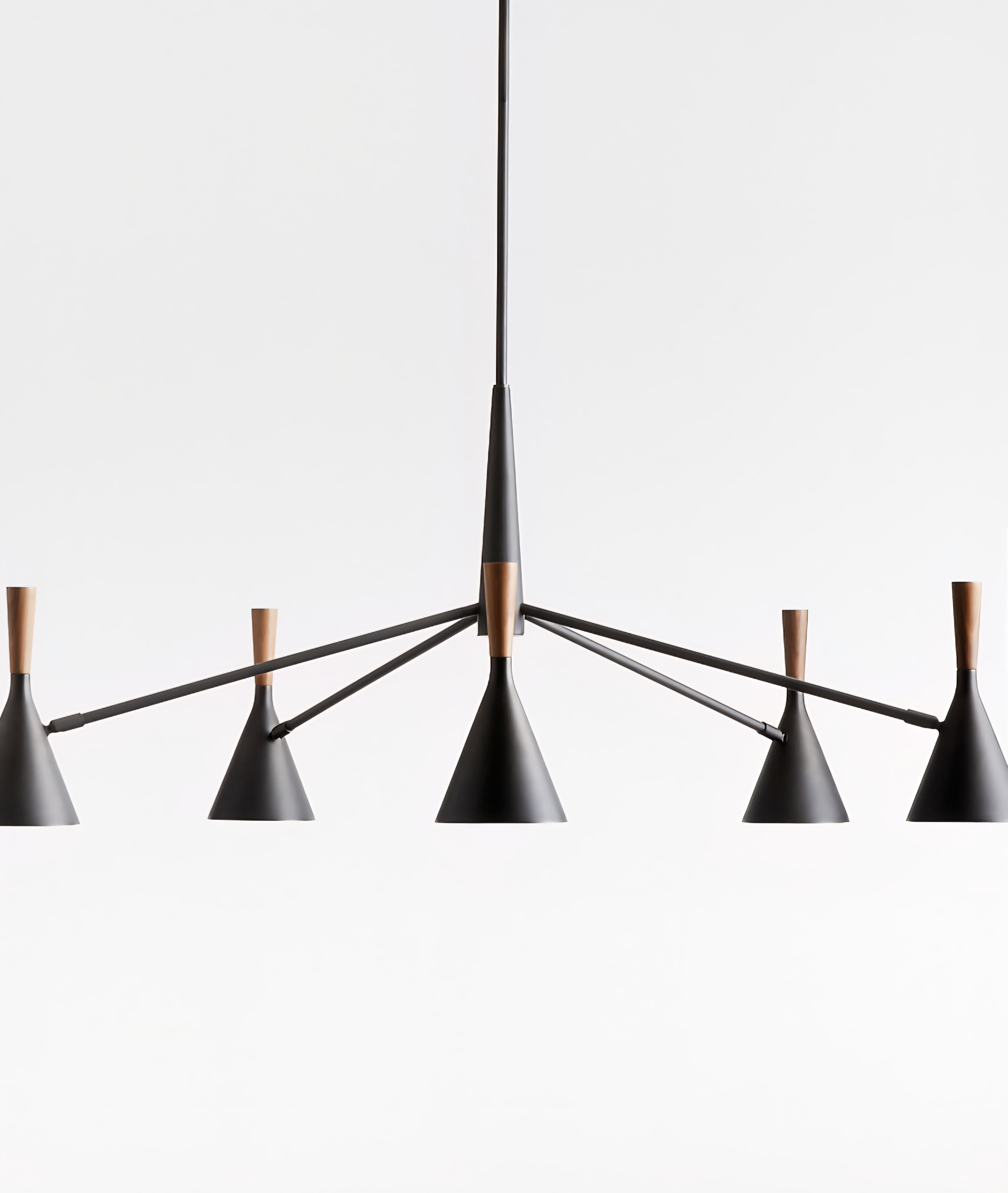 THE ONE × Weston — Black Mid‑Century Modern Chandelier (45")
