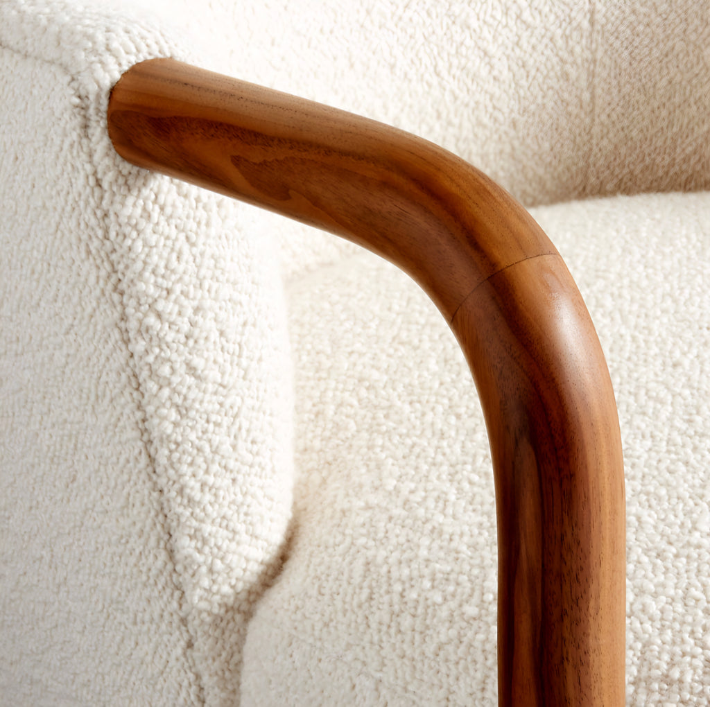 THE ONE × Laso — Ivory Bouclé Accent Chair