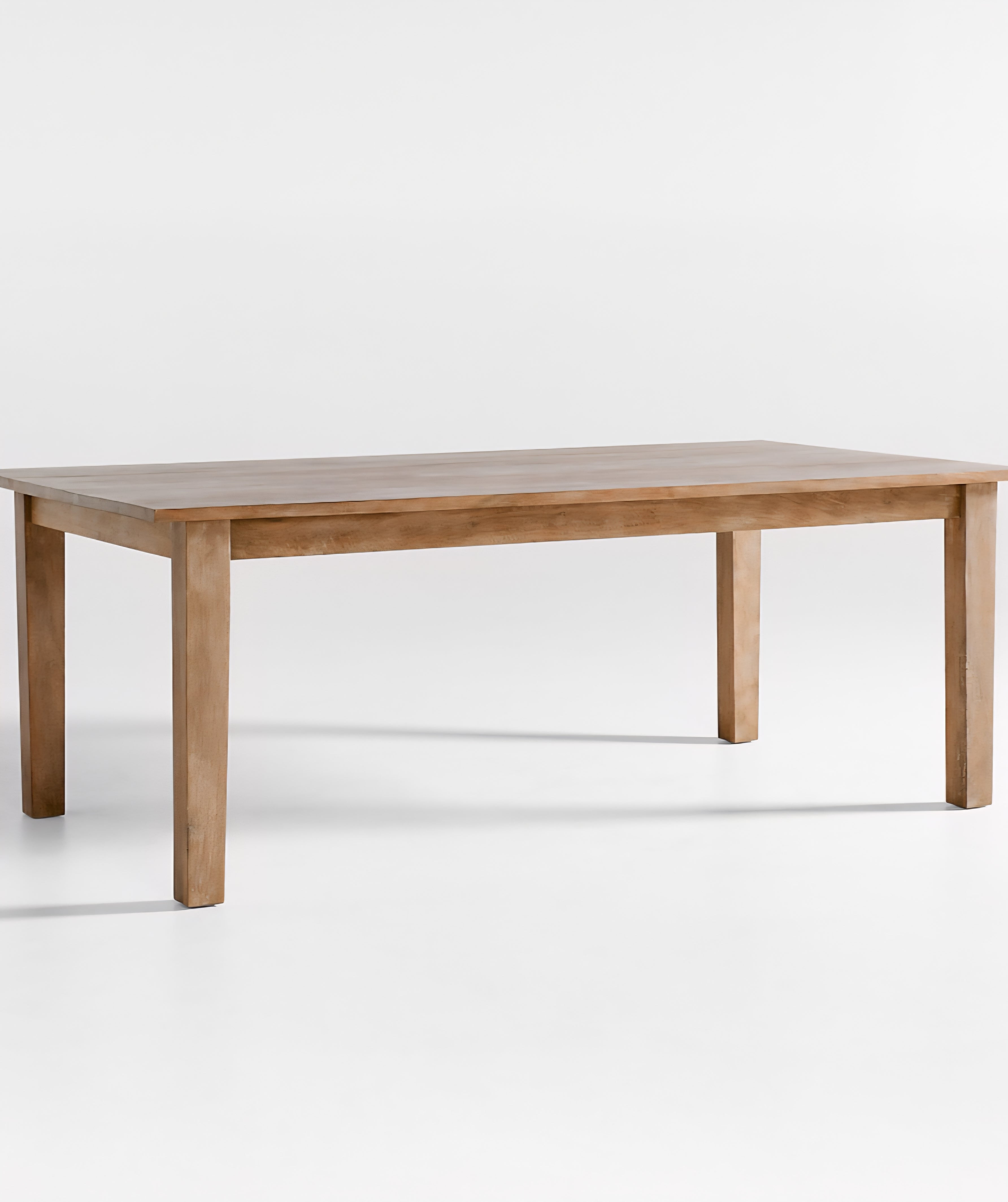 THE ONE × Basque — Weathered Light Brown Solid Wood Dining Table
