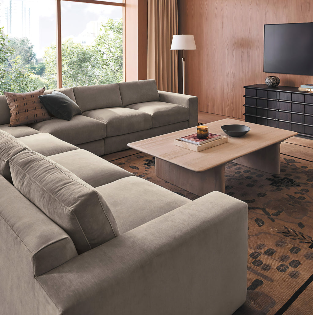 THE ONE × Almera — White Marble Coffee Table (66")