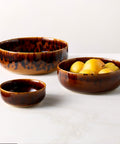 THE ONE × Tara — 3‑Piece Tortoise Serving Bowls