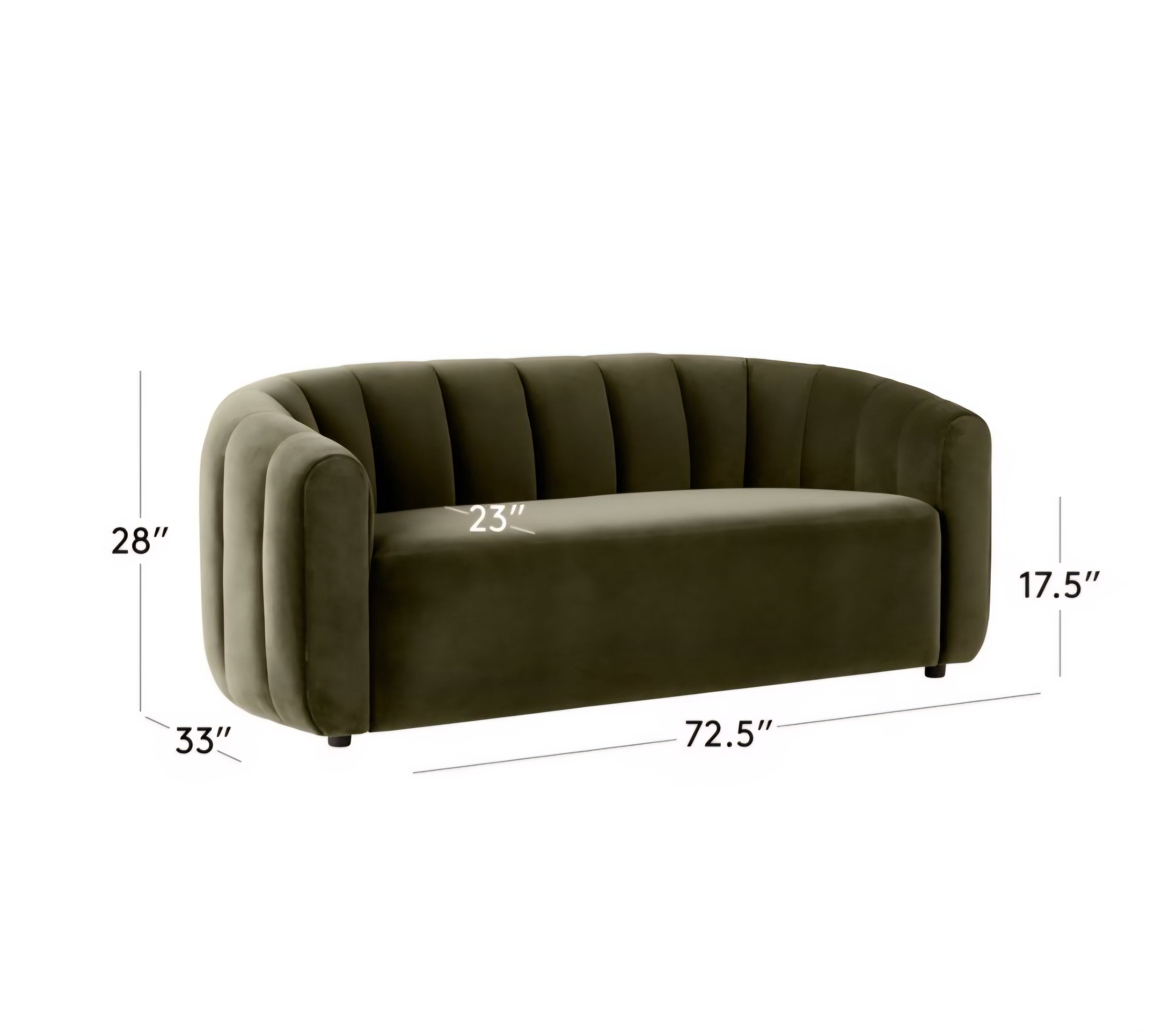 THE ONE × Fitz — Channeled White Boucle Loveseat