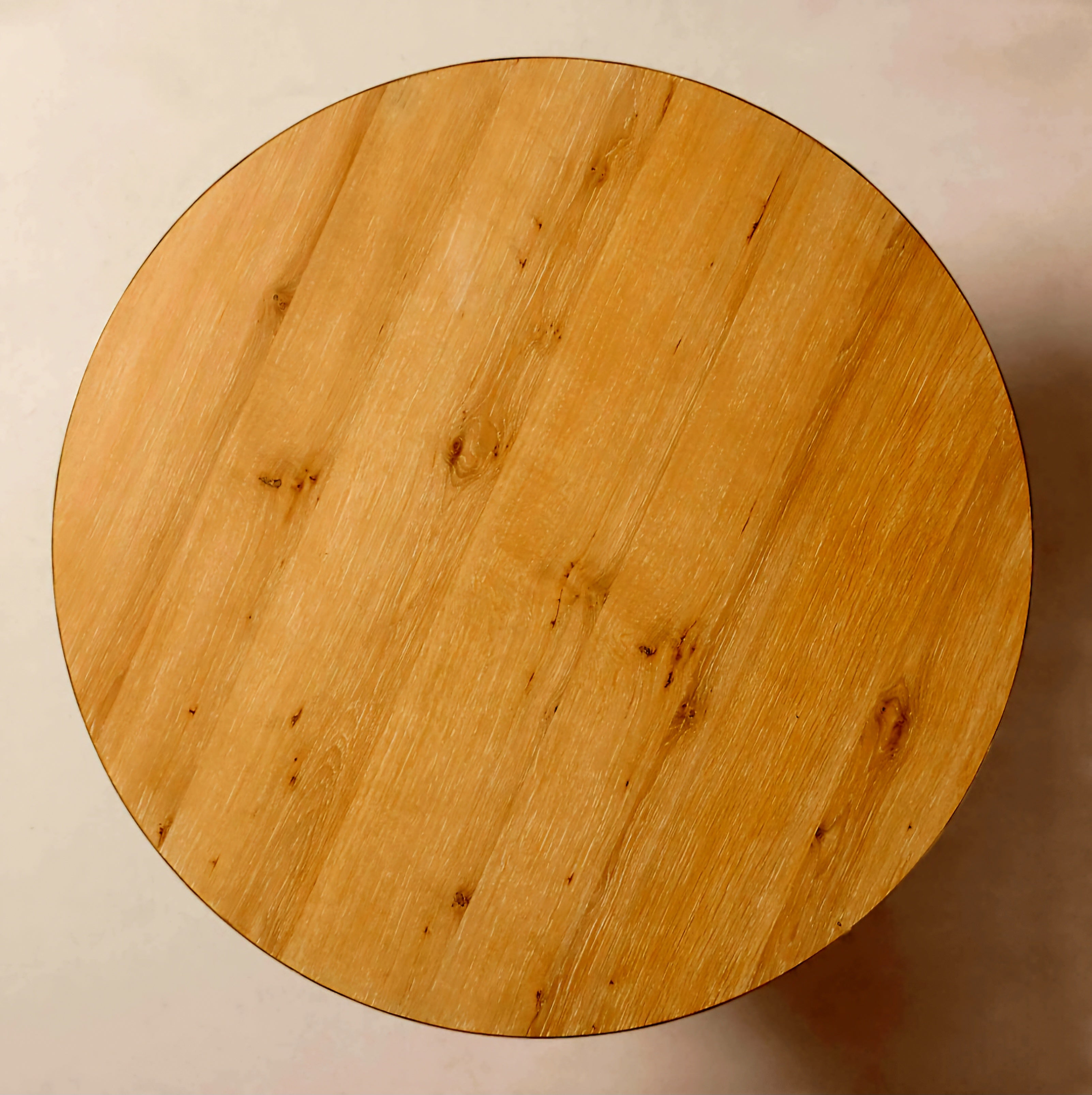 THE ONE × Albertine — Round Oak and Unlacquered Brass Dining Table