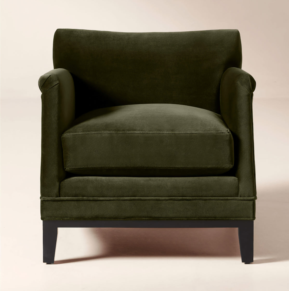 THE ONE × Olson — Cognac Brown Velvet Accent Chair