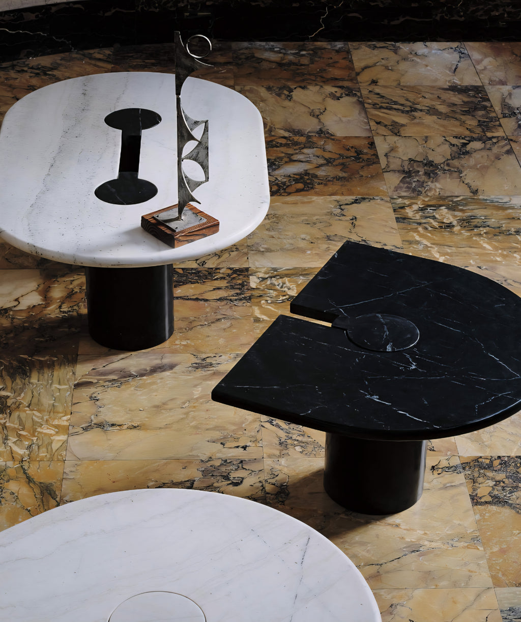 THE ONE × Liguria — Oval Marble Coffee Table