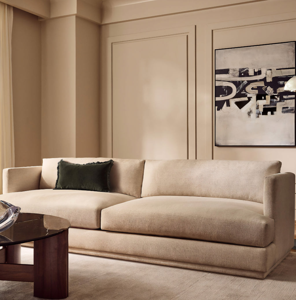 THE ONE × Seneca — Off-White Performance Fabric Sleeper Sofa