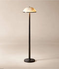 THE ONE × Oceana — Black Metal Floor Lamp with Alabaster Shade