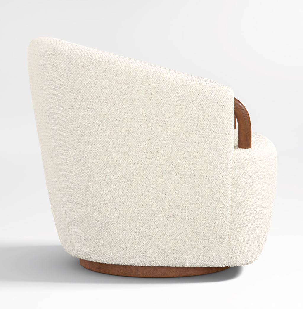 THE ONE × Rapallo — Wood Swivel Accent Chair