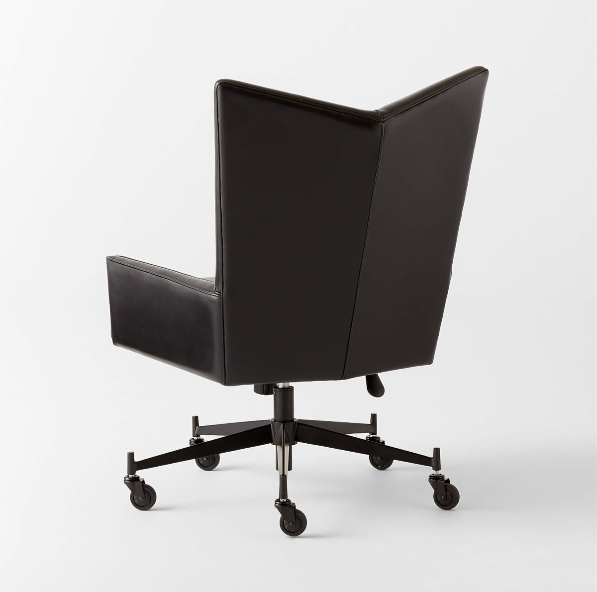 THE ONE × Bowtie — Black Leather Office Chair