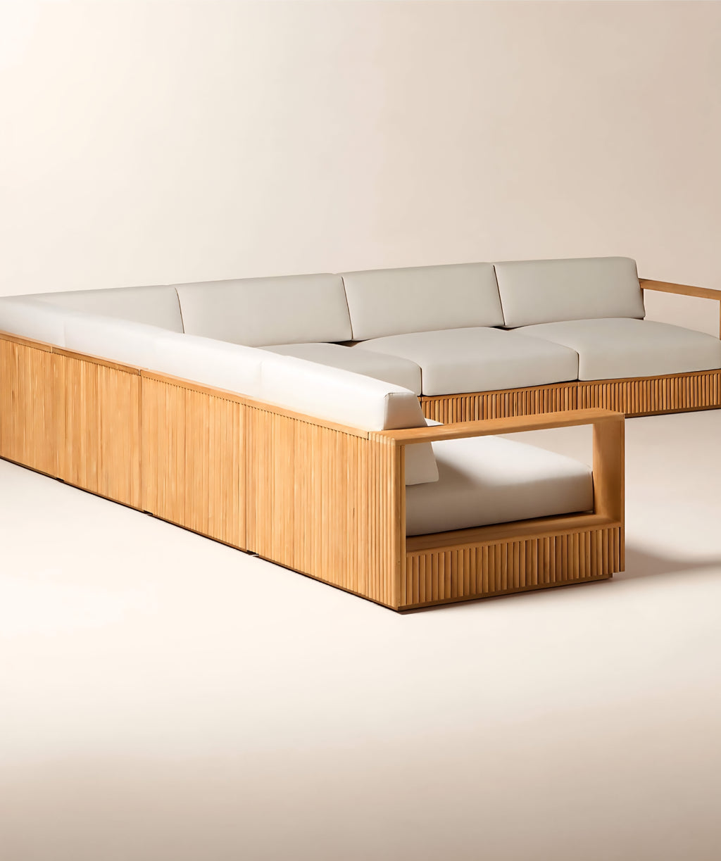 THE ONE × Topia — Teak Outdoor Sectional Collection