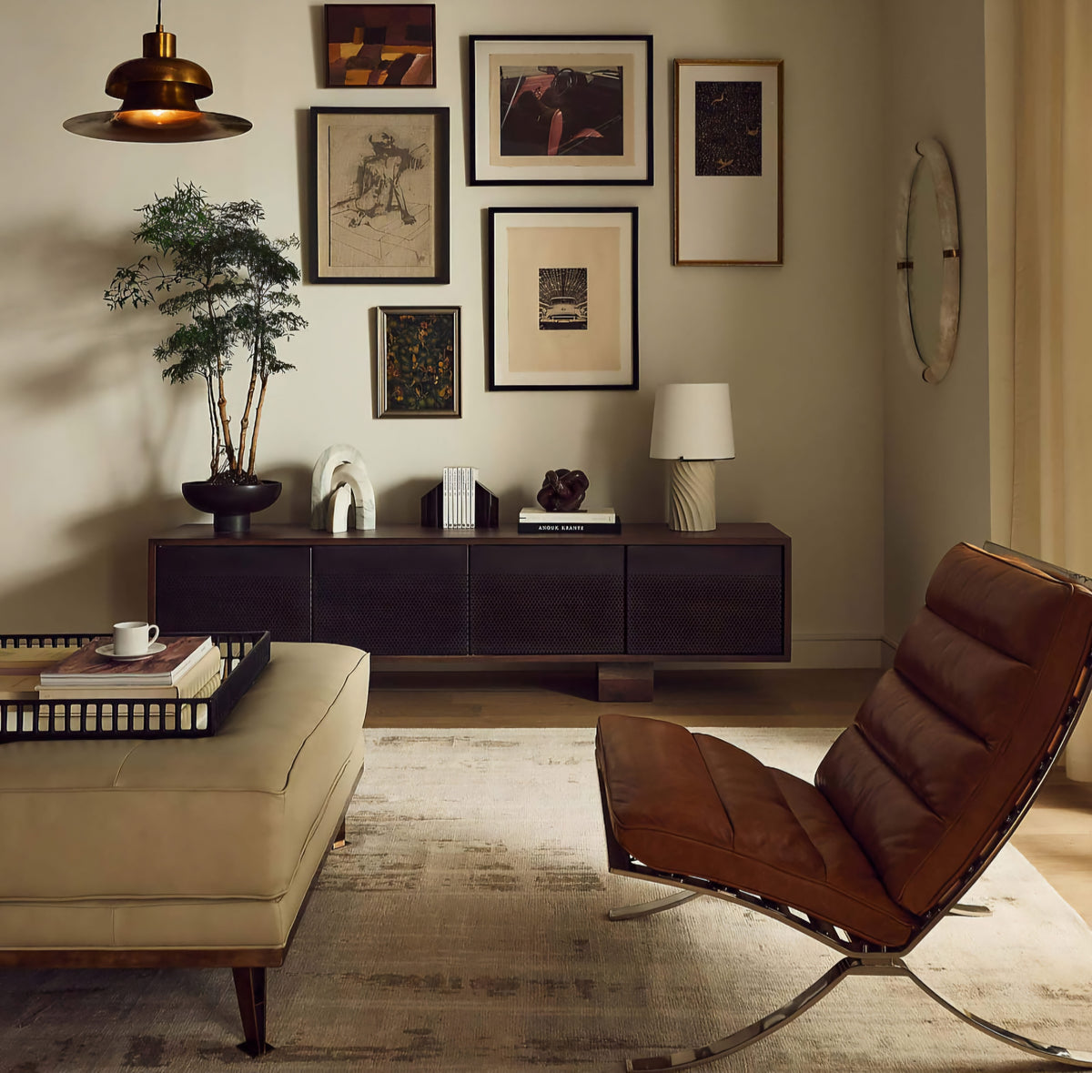 THE ONE × Martinez — Acacia and Bronze Metal Credenza