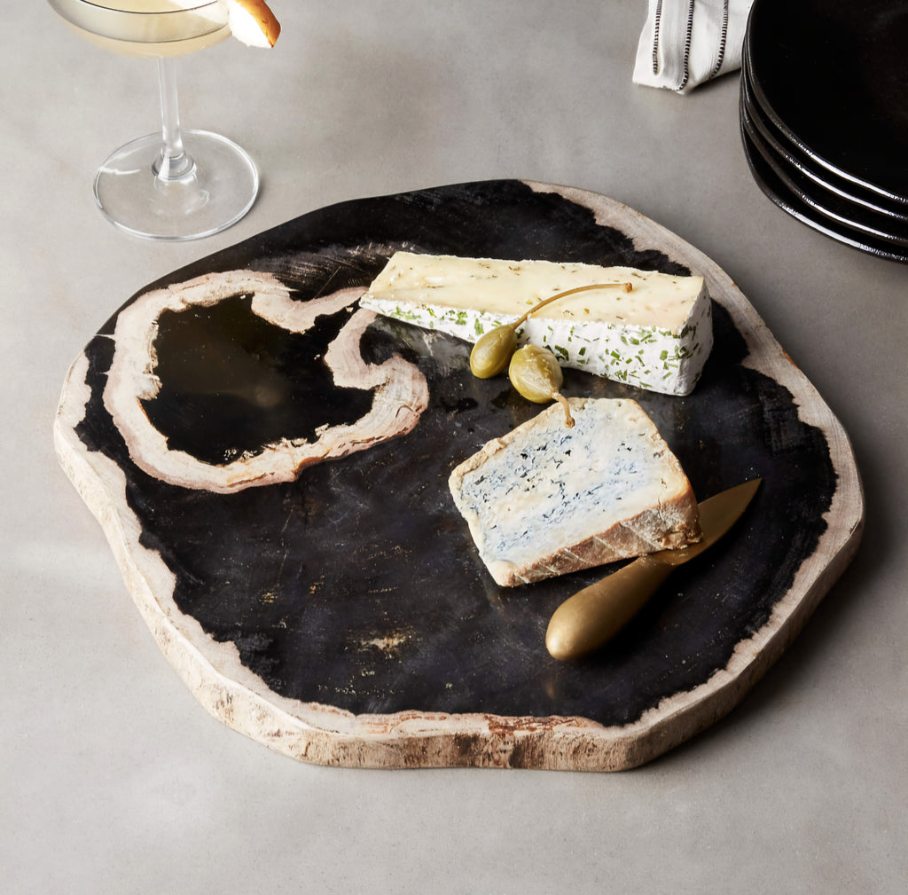 THE ONE × Ring — Petrified Wood Serving Board