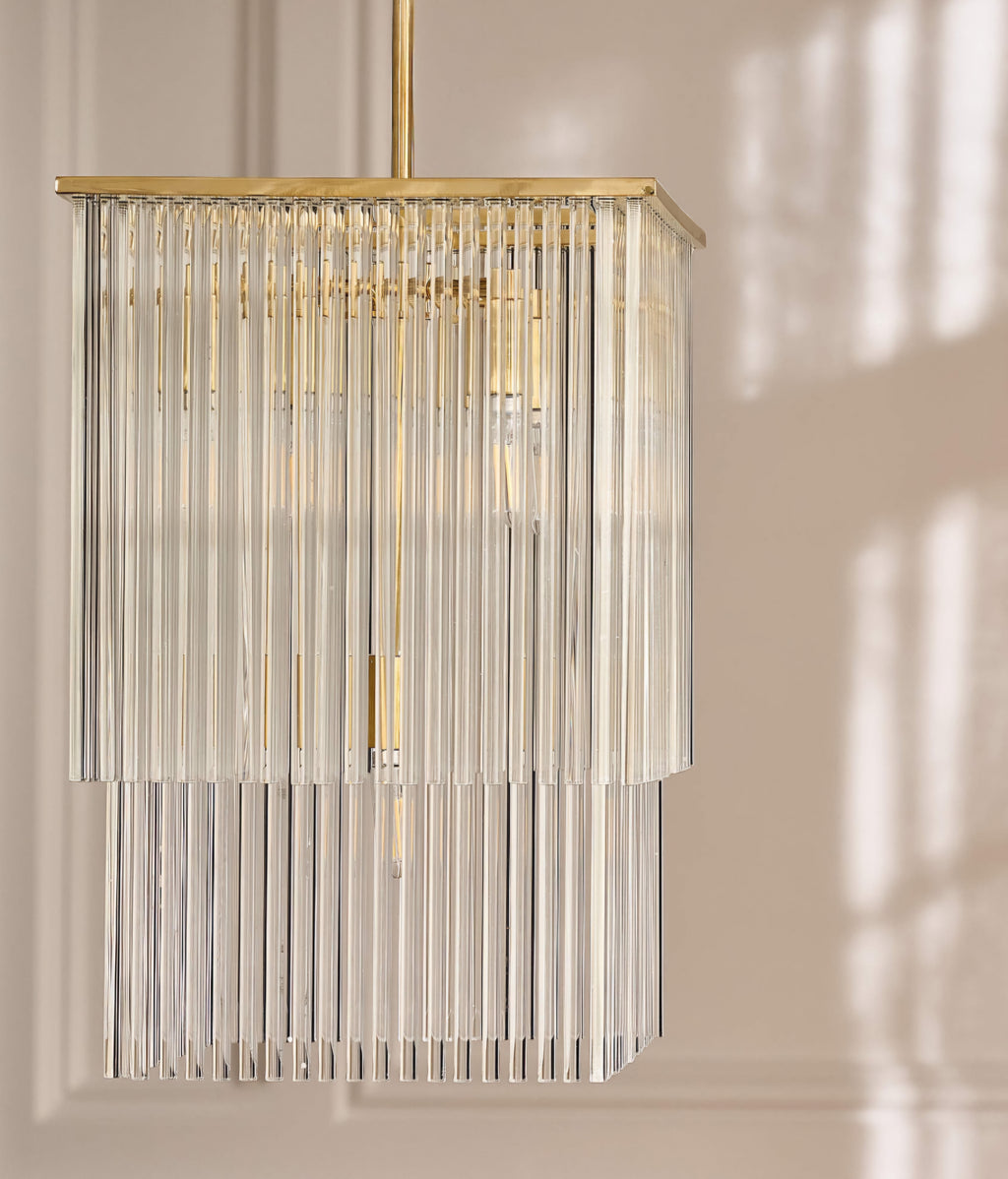 THE ONE × Stellar — 2-Tier Square Glass Pendant Light