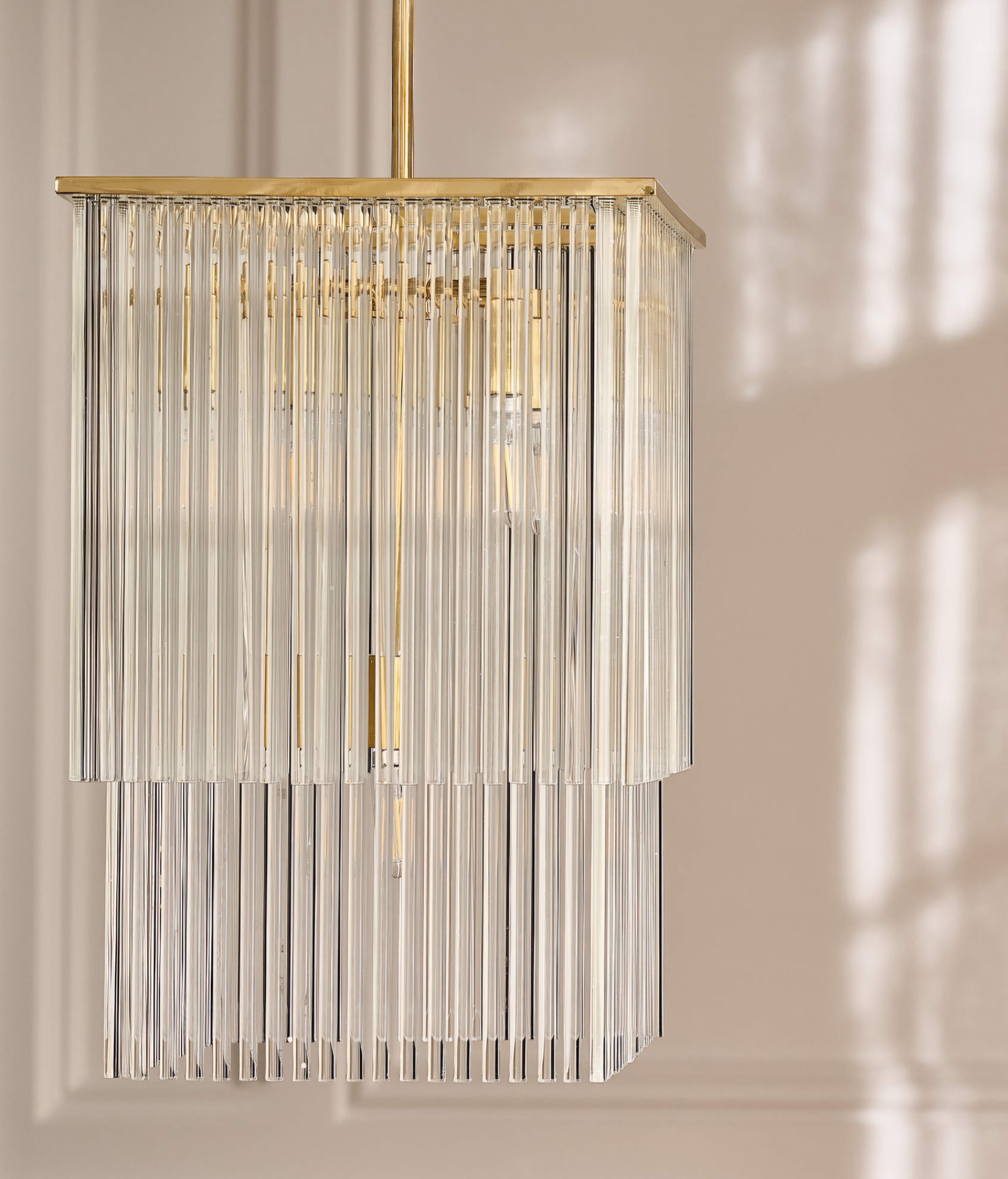 THE ONE × Stellar — 2-Tier Square Glass Pendant Light