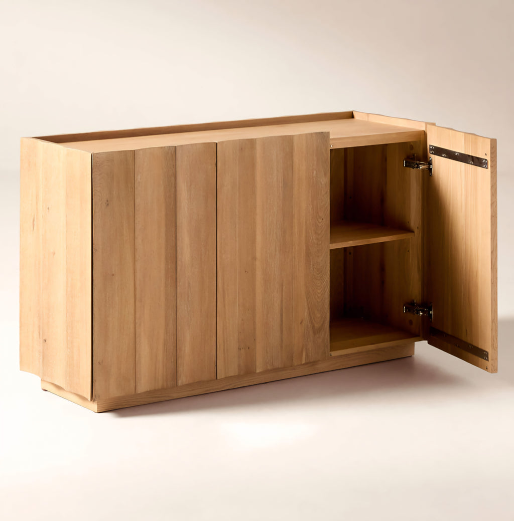THE ONE × Bardo — Scalloped Oak Wood Credenza