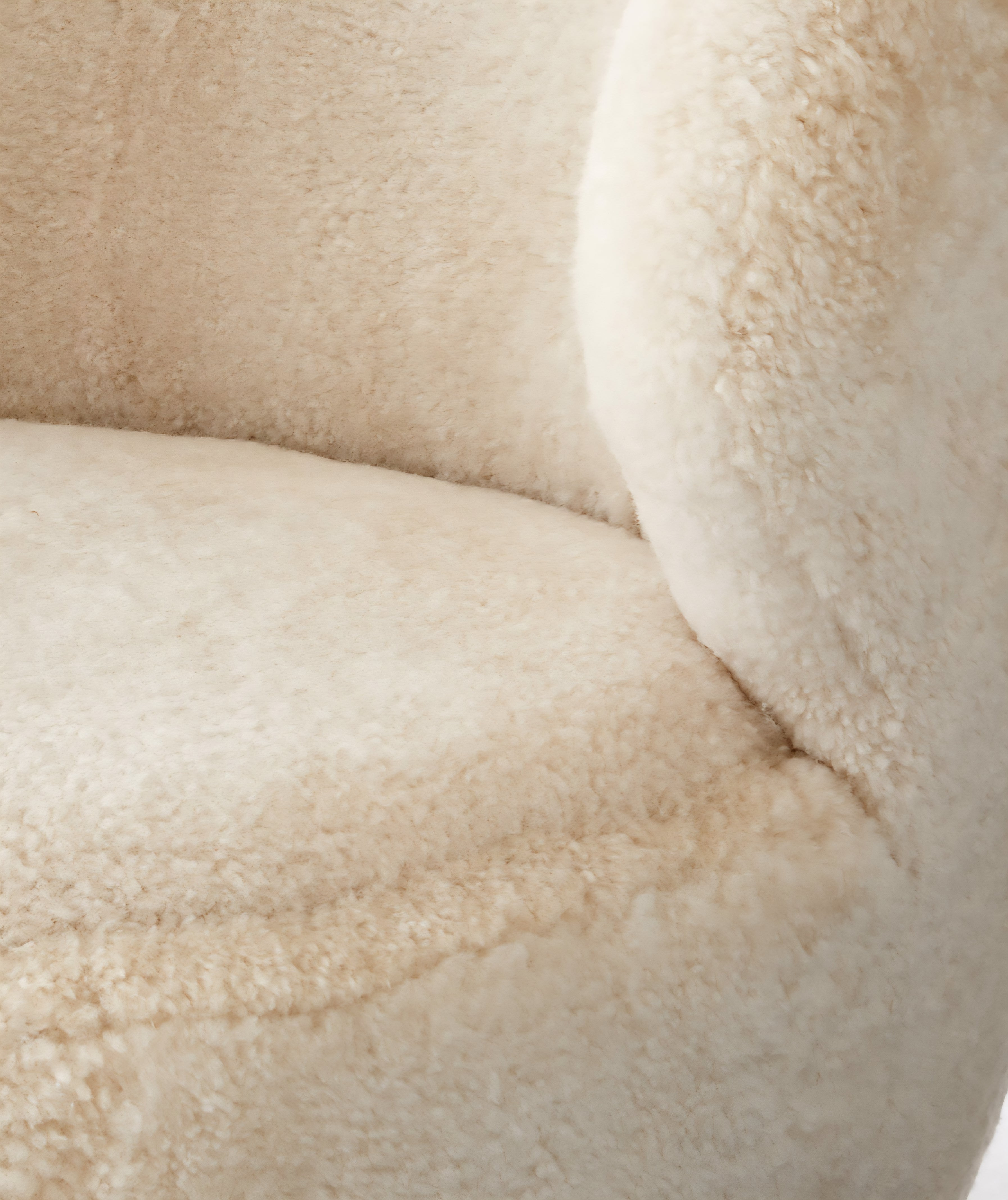 THE ONE × Nadine — Shearling Accent Chair with Marble Legs