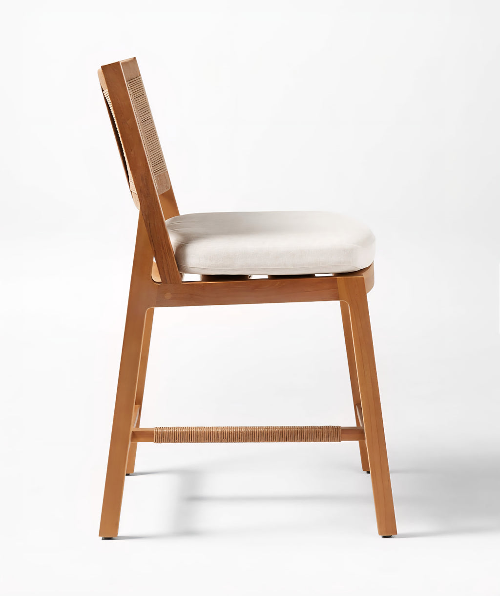 THE ONE × Roc — Teak and Rattan Stool