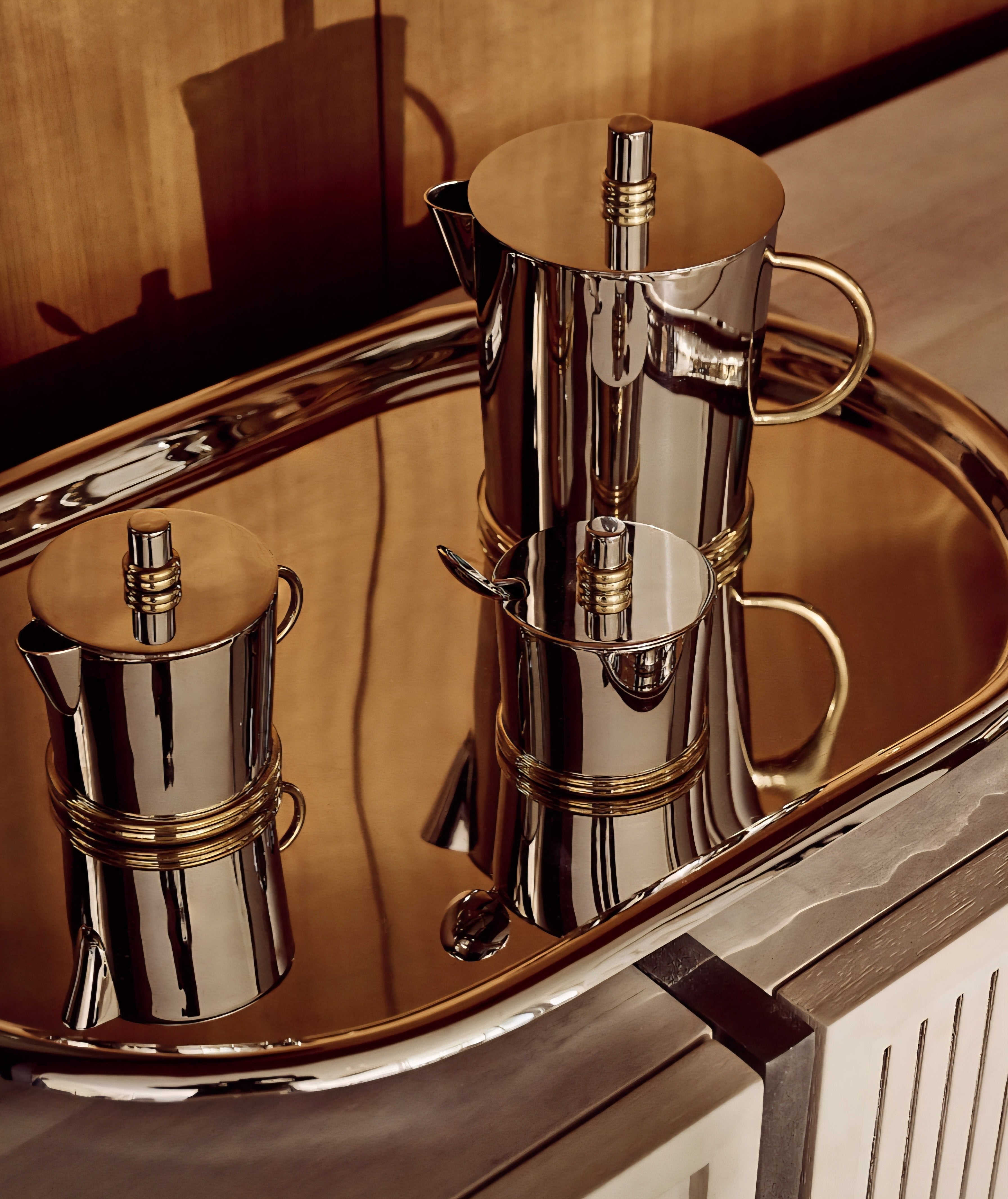 THE ONE × Piero — Oval Polished Stainless Steel Serving Tray