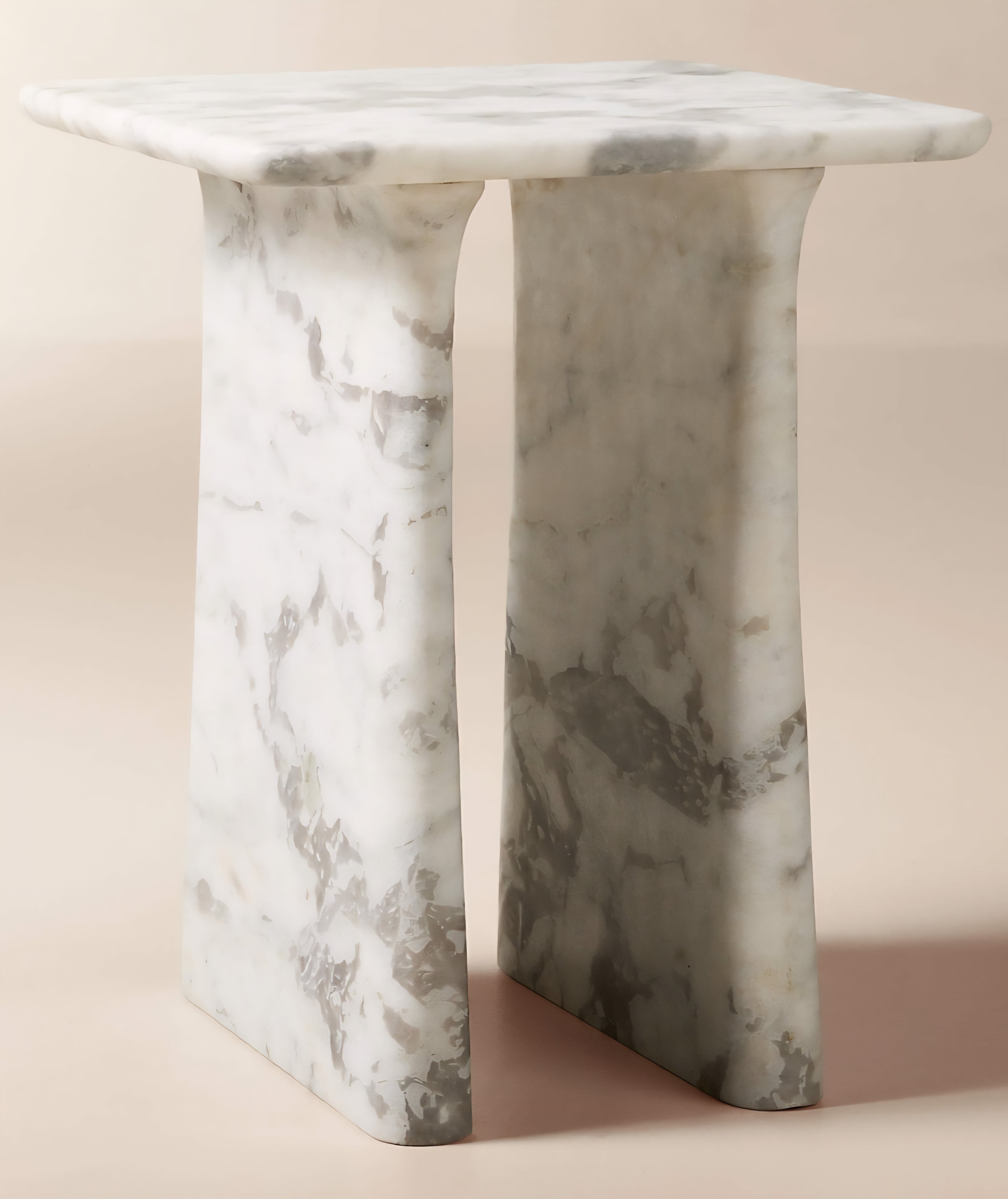 THE ONE × Almera — White Marble Side Table