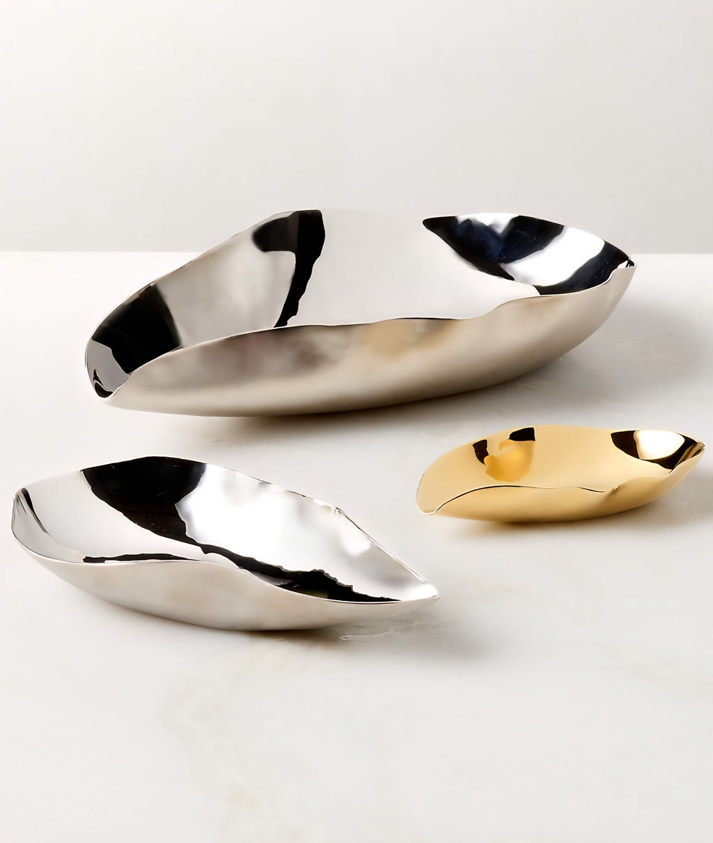 THE ONE × Oyster — Stainless Steel and Brass Pinch Bowl Set