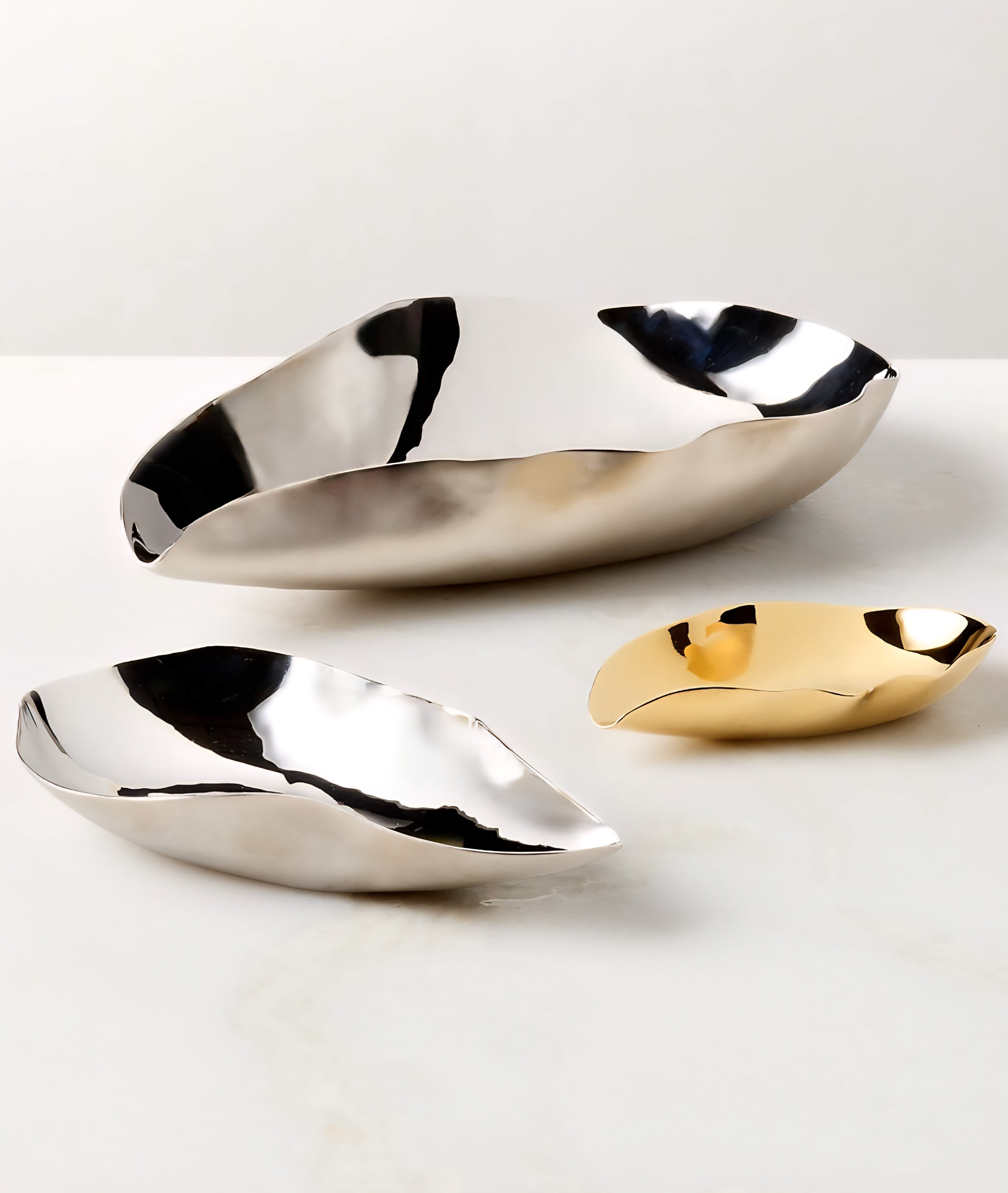 THE ONE × Oyster — Stainless Steel and Brass Pinch Bowl Set