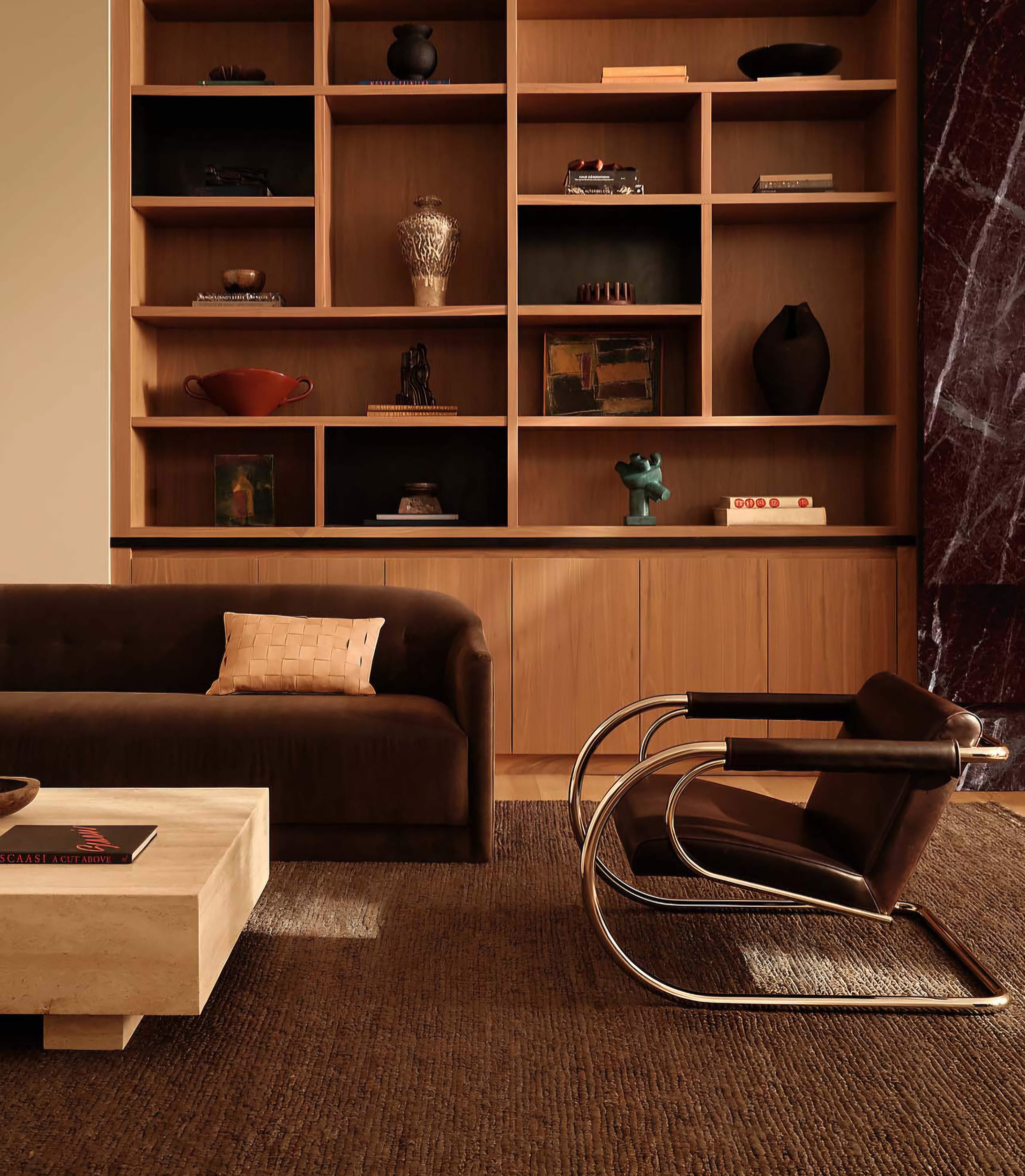 THE ONE × Loop — Chocolate Leather Accent Chair