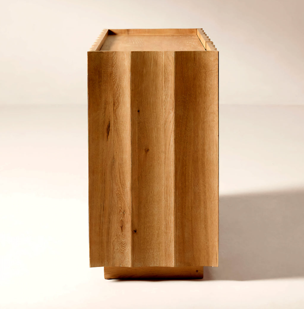 THE ONE × Bardo — Scalloped Oak Wood Credenza