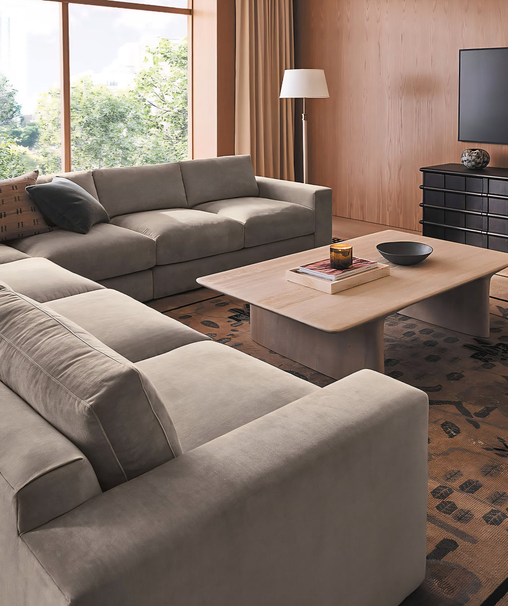 THE ONE × Almera — White Marble Coffee Table (66")