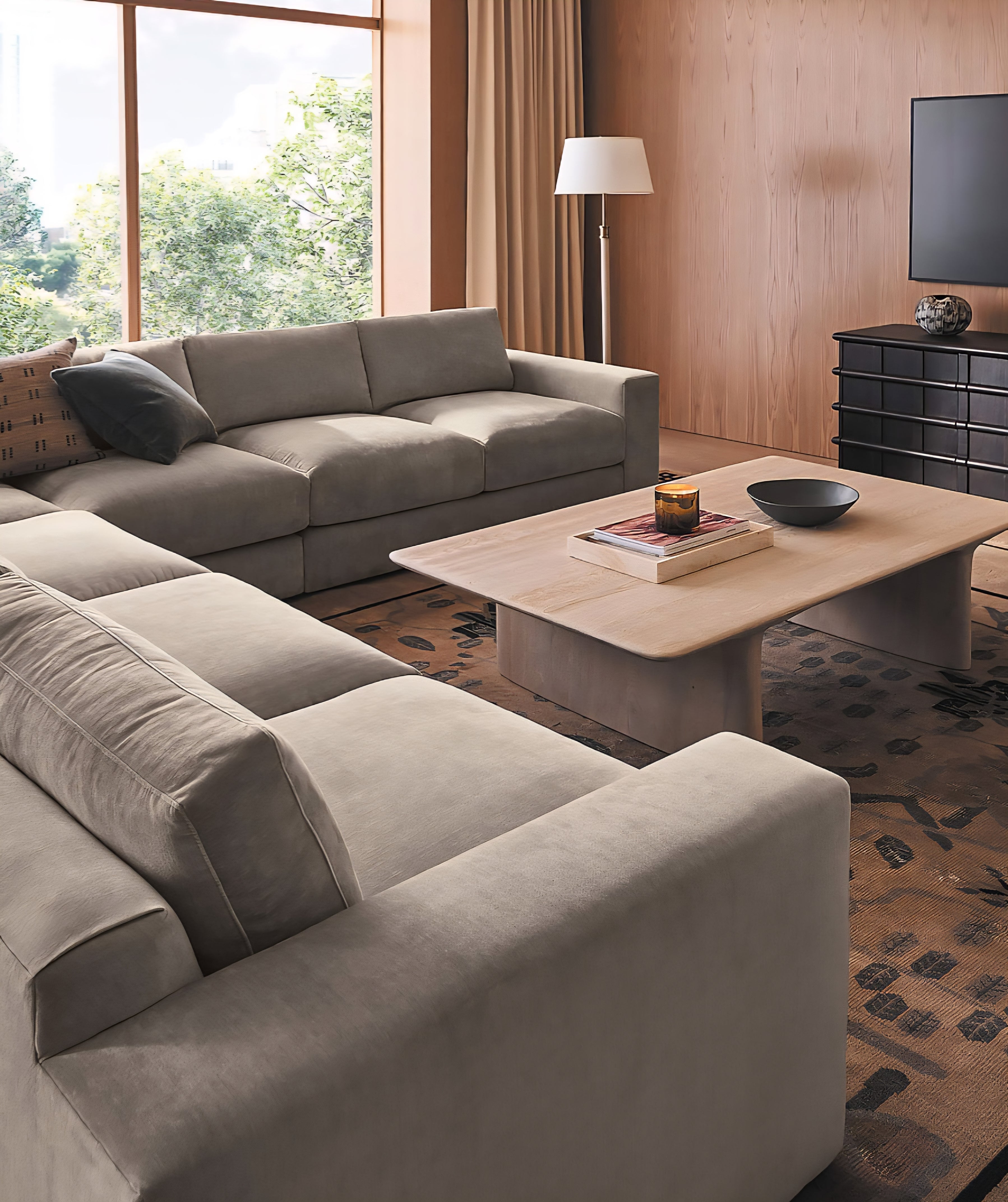 THE ONE × Almera — White Marble Coffee Table (66")