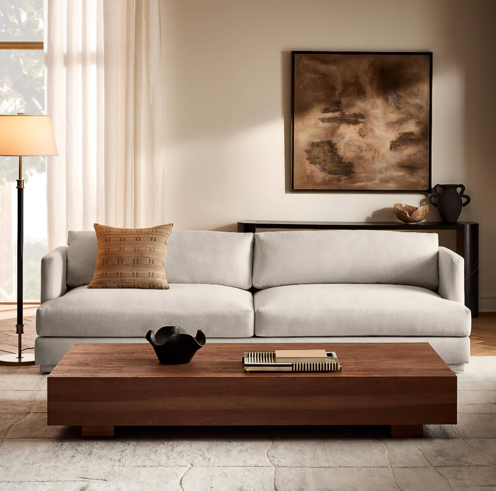 THE ONE × Seneca — Off-White Performance Fabric Sleeper Sofa