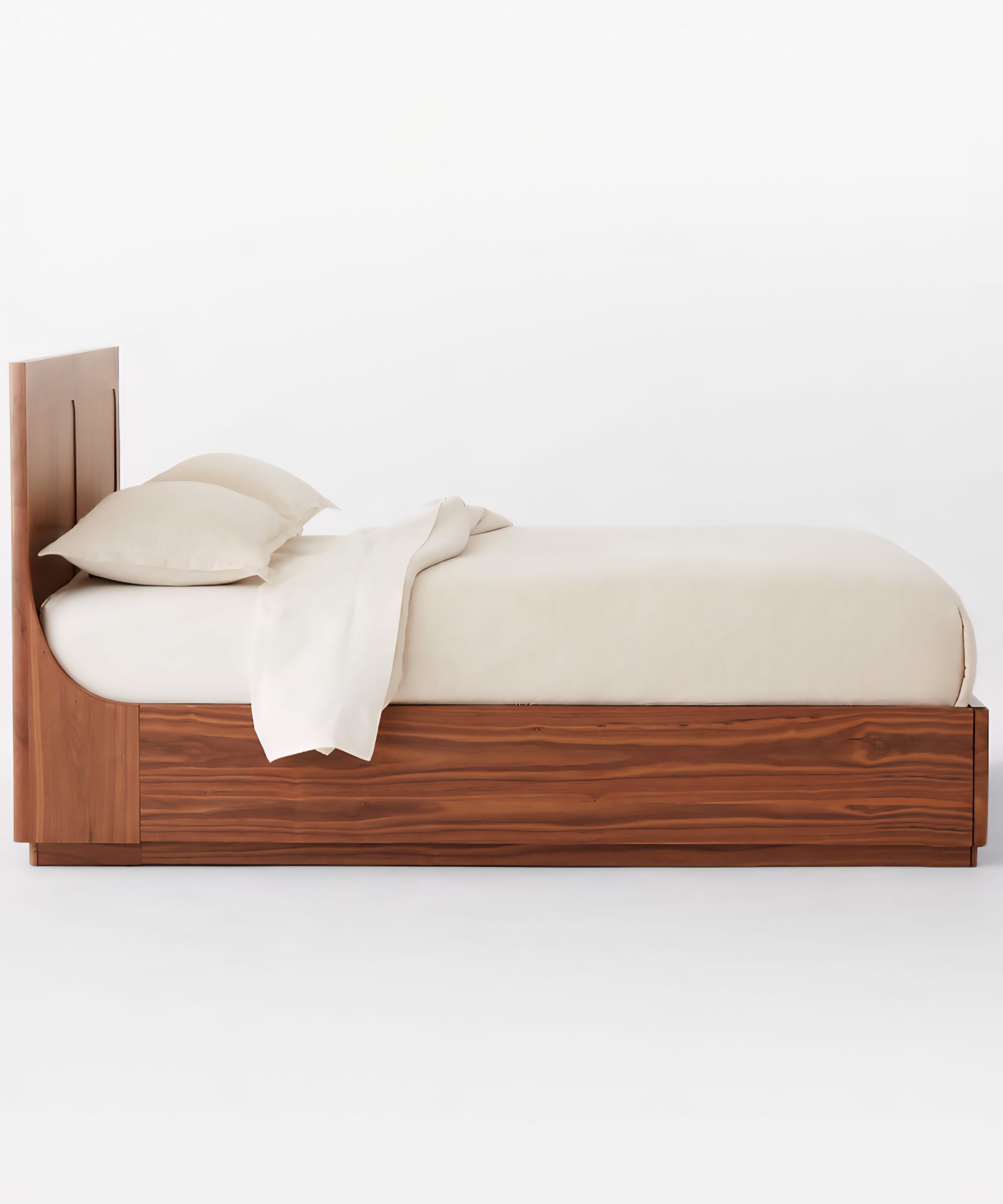 THE ONE × Montero — Walnut Wood King Storage Bed