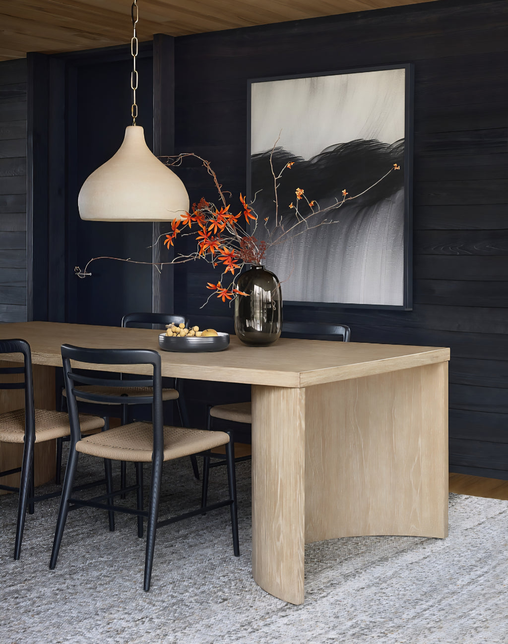THE ONE × Virage — 96" Curved Oak Dining Table