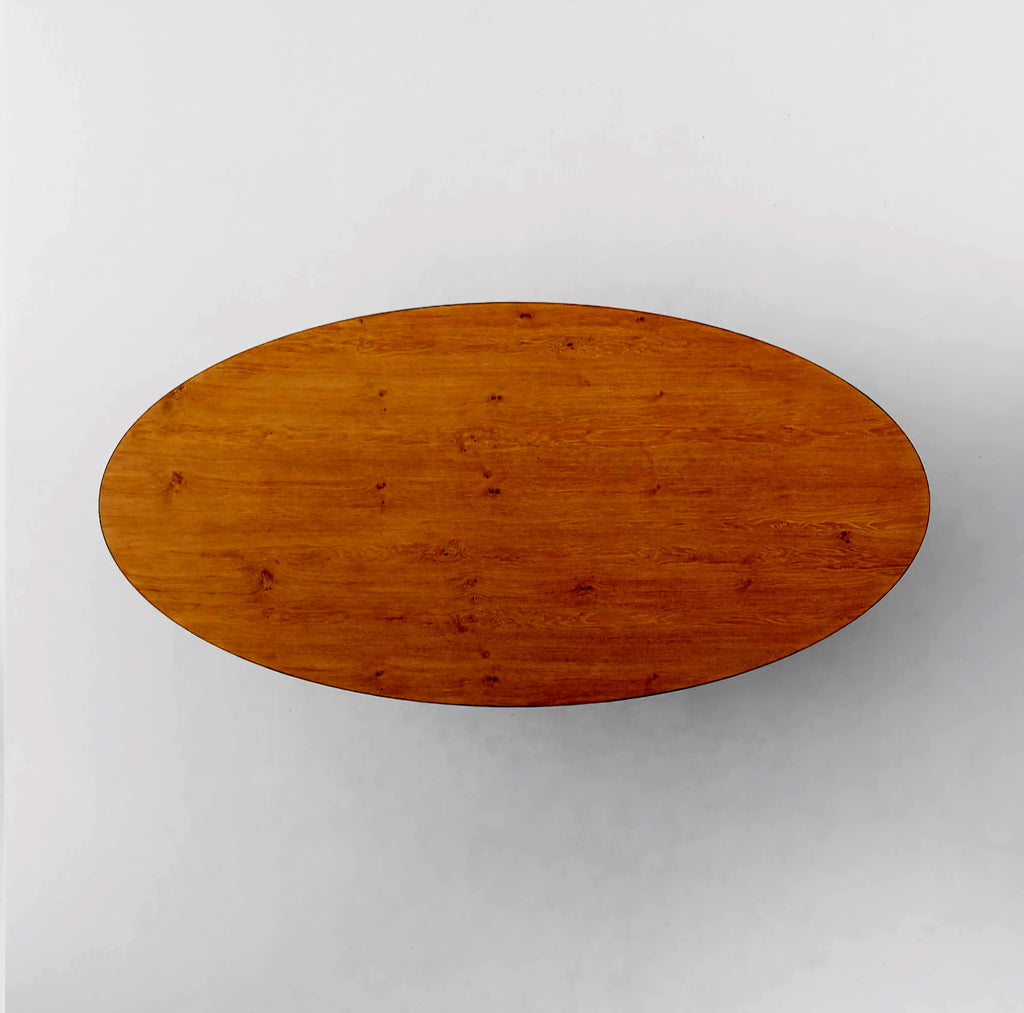 THE ONE × Albertine — Oval Oak and Unlacquered Brass Dining Table