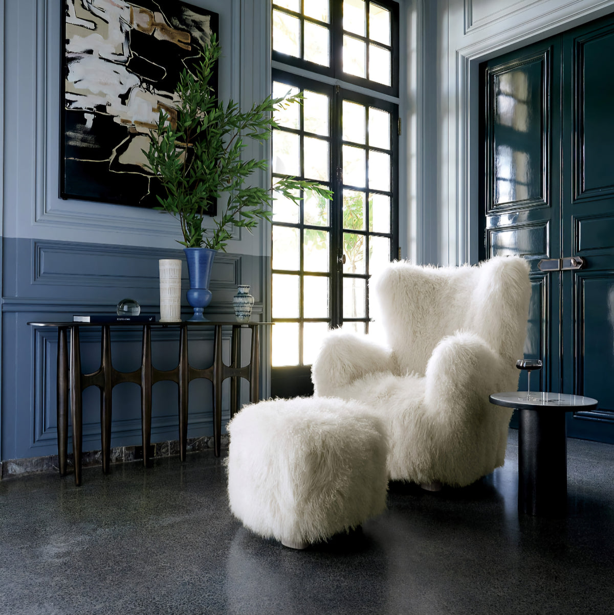 THE ONE × Mongolian Sheepskin Accent Chair