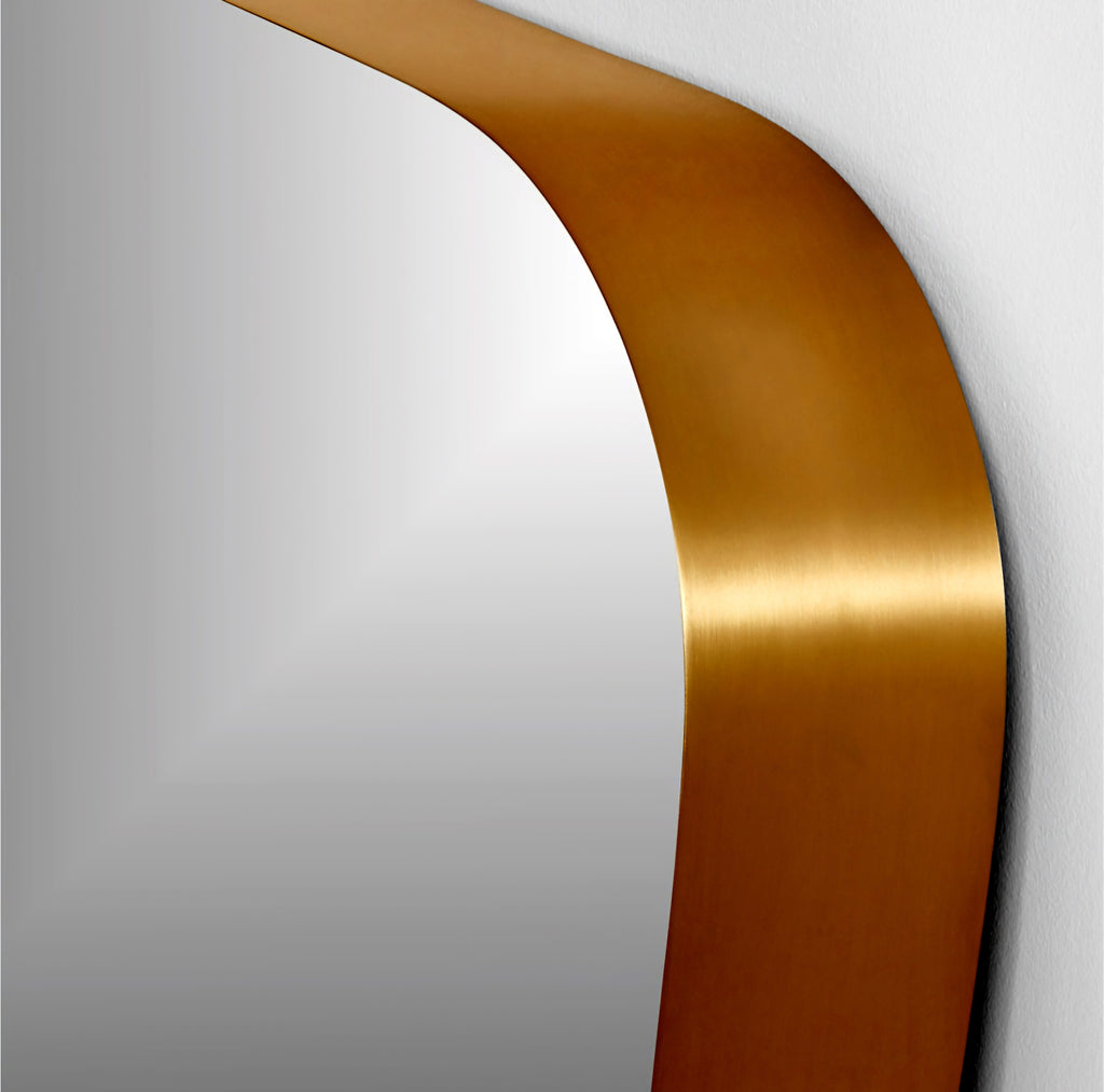 THE ONE × Edge — Brass Metal Wide Depth Floor Mirror